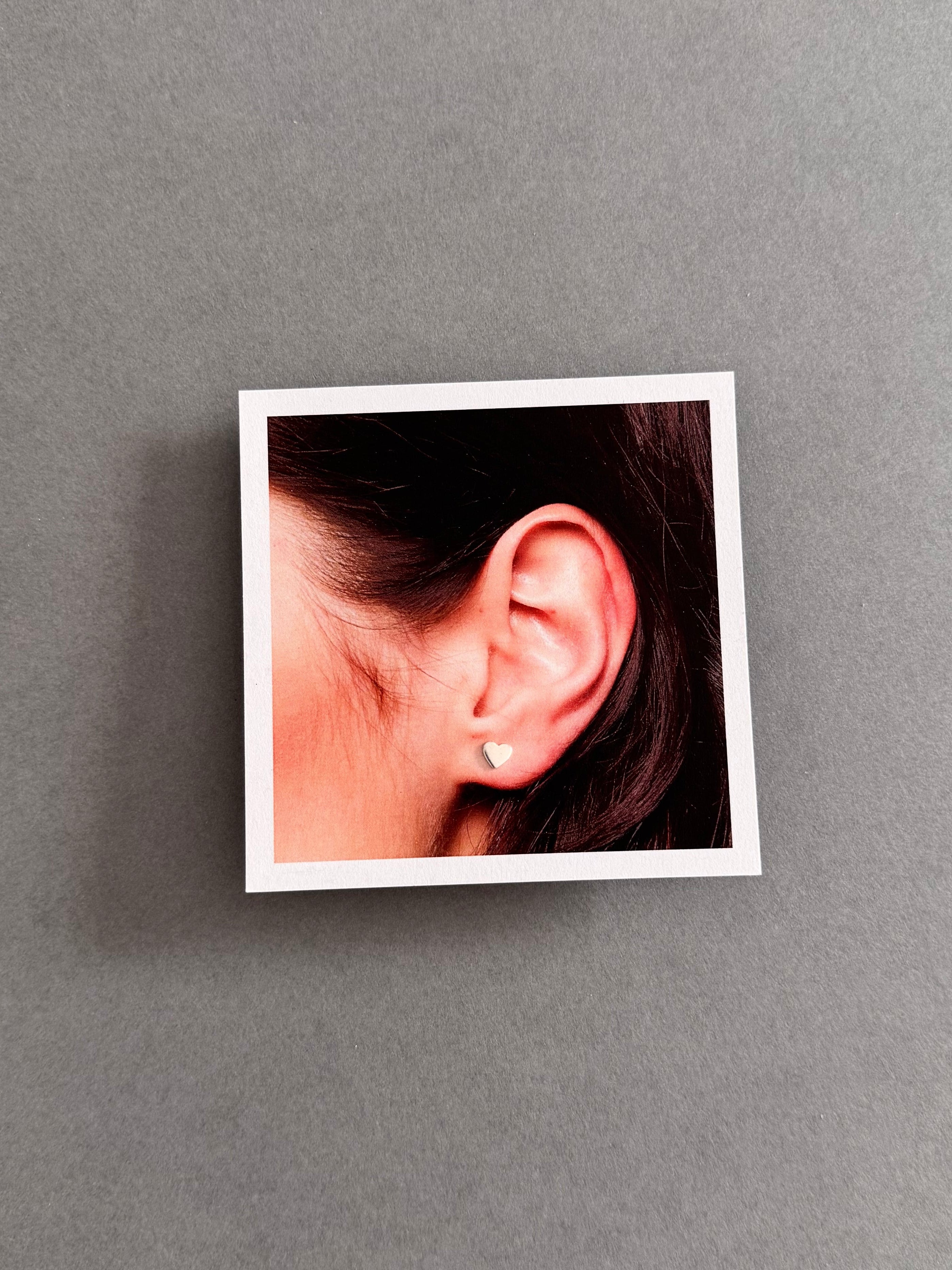 Mother & Daughter Sterling Silver Heart Earrings