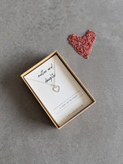 Mother & Daughter Sterling Silver Heart Necklace