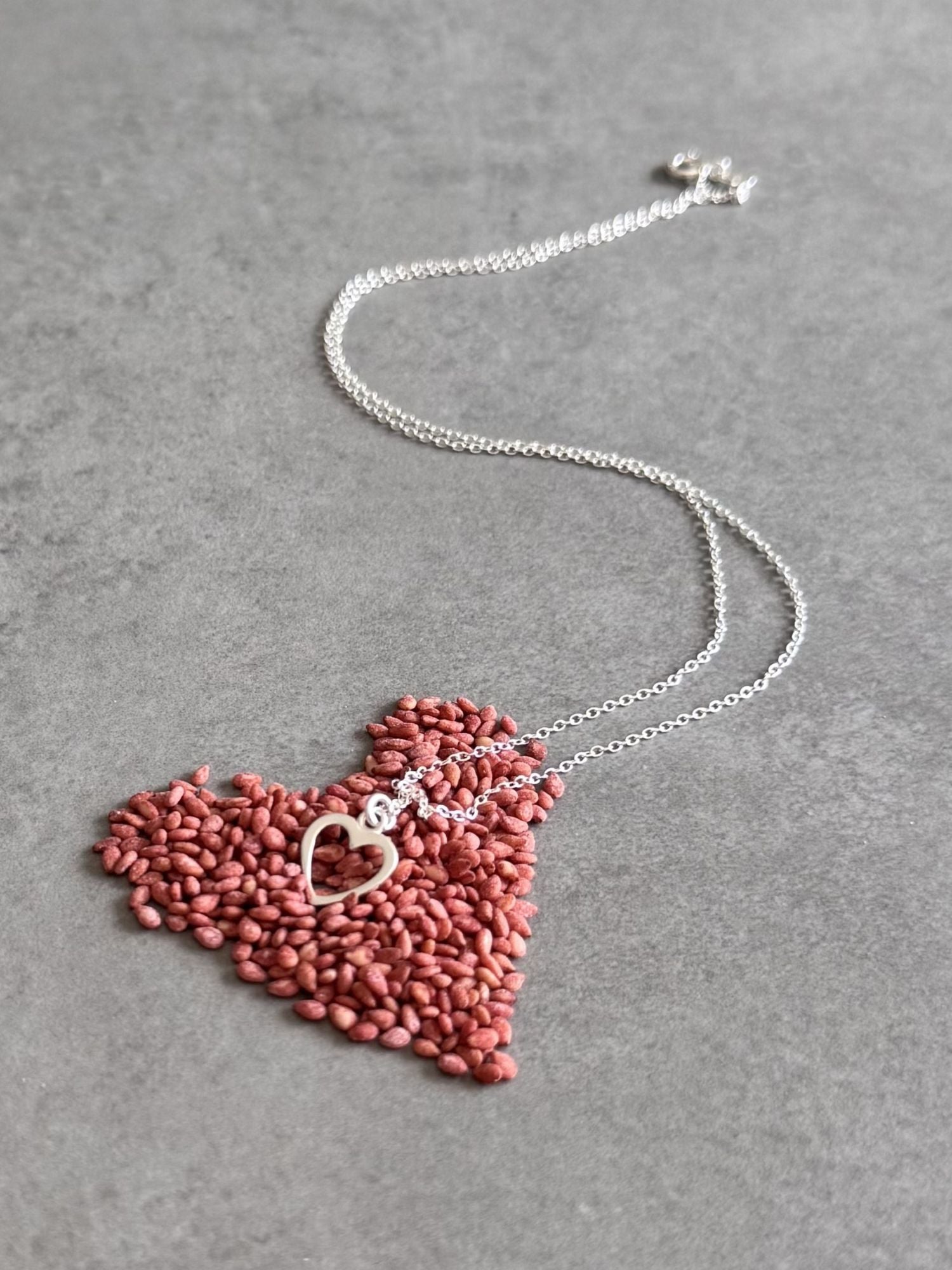 Mother & Daughter Sterling Silver Heart Necklace