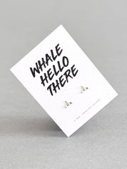 Sterling Silver Whale Tail Earrings