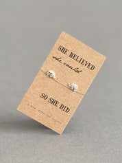 She Believed Elephant Earrings