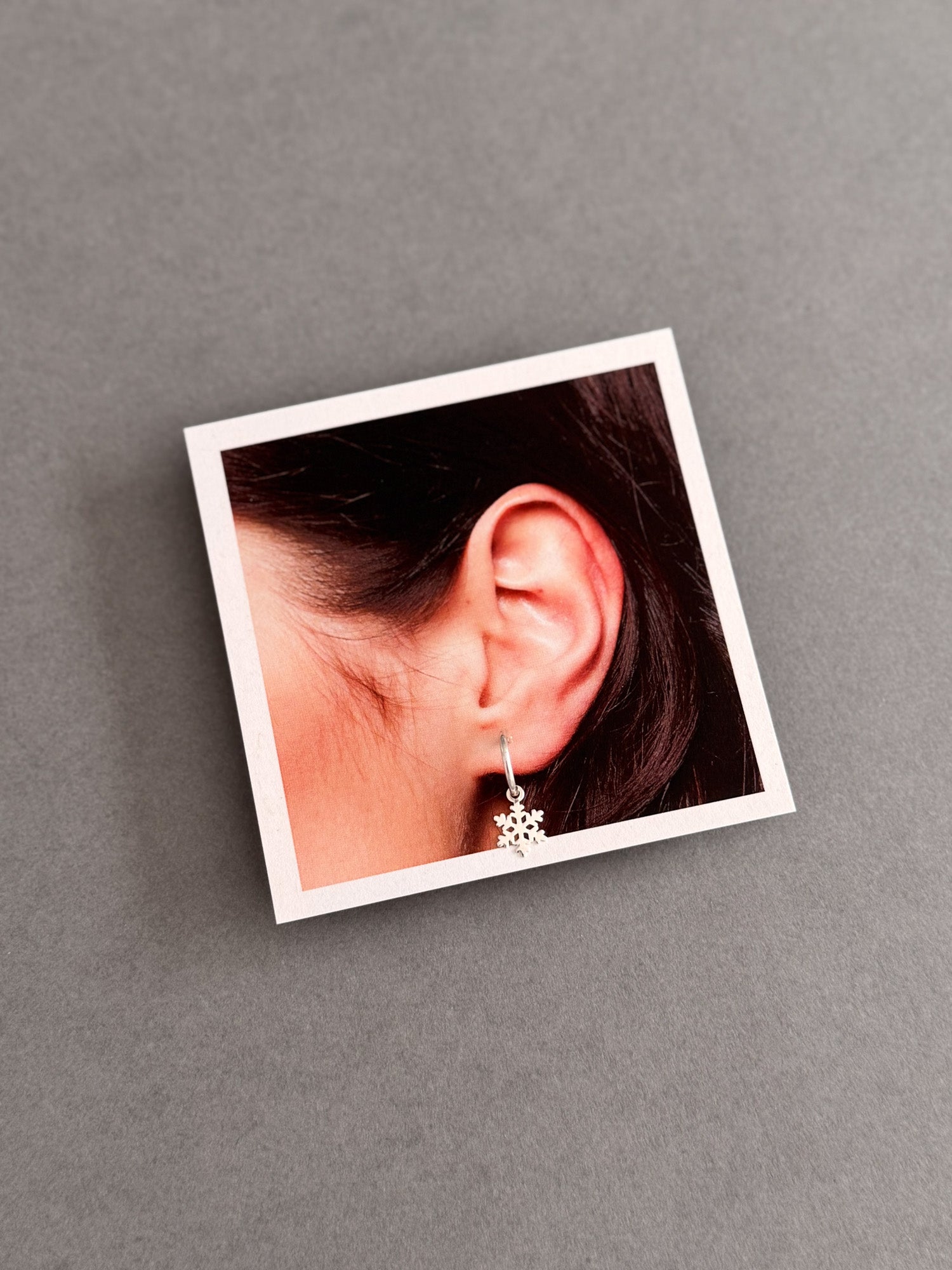 Snowflake Hoop Earrings