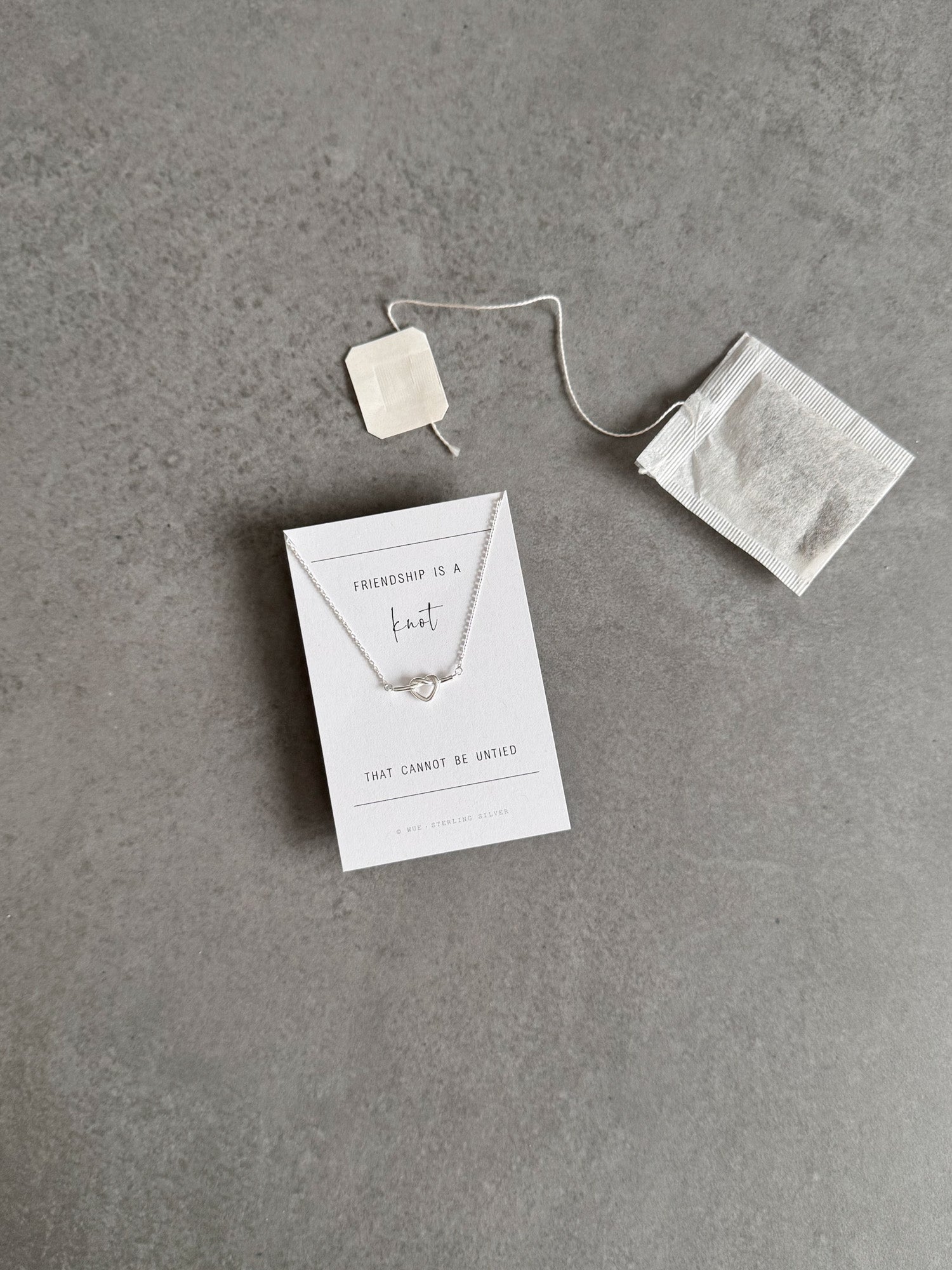 Friendship Heart Knot Necklace