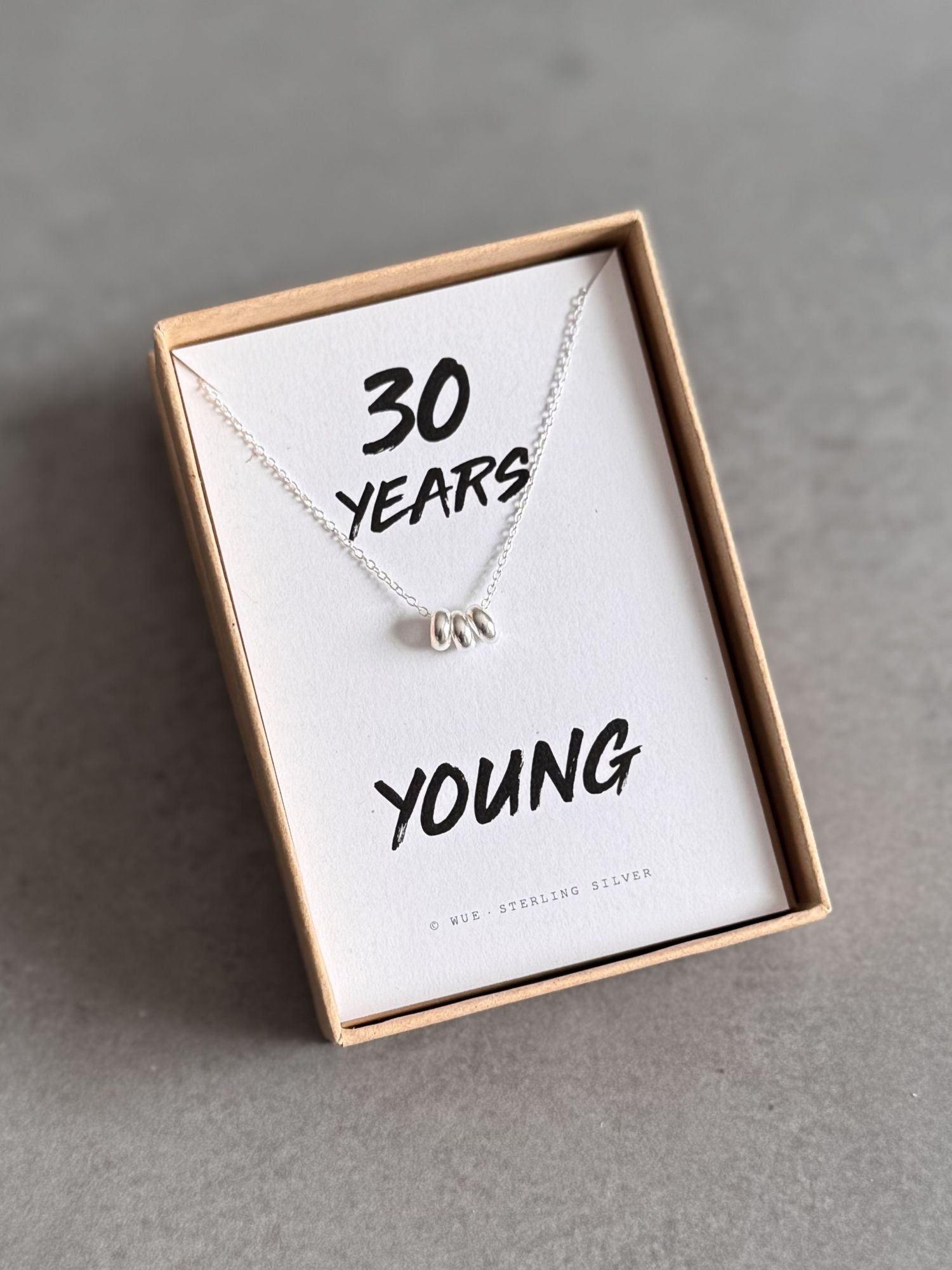 30th Birthday Sterling Silver Necklace
