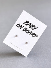 Baby On Board Sterling Silver Little Feet Earrings