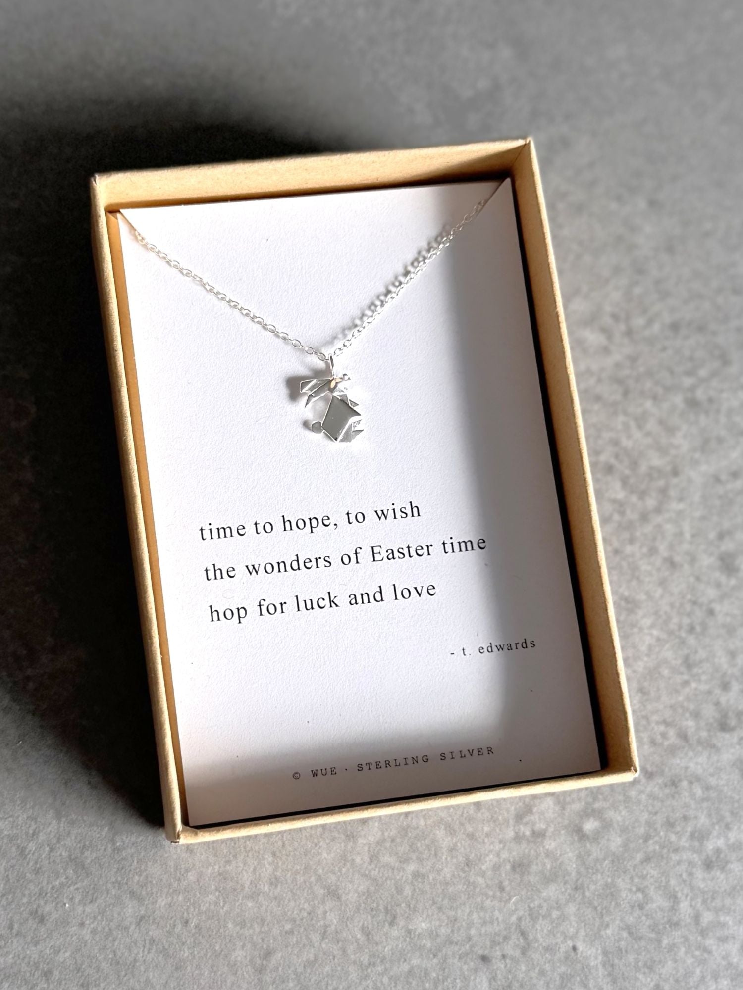 Easter Bunny Necklace | Sterling Silver