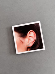 Mother's Love Sterling Silver Flower Climber Earrings