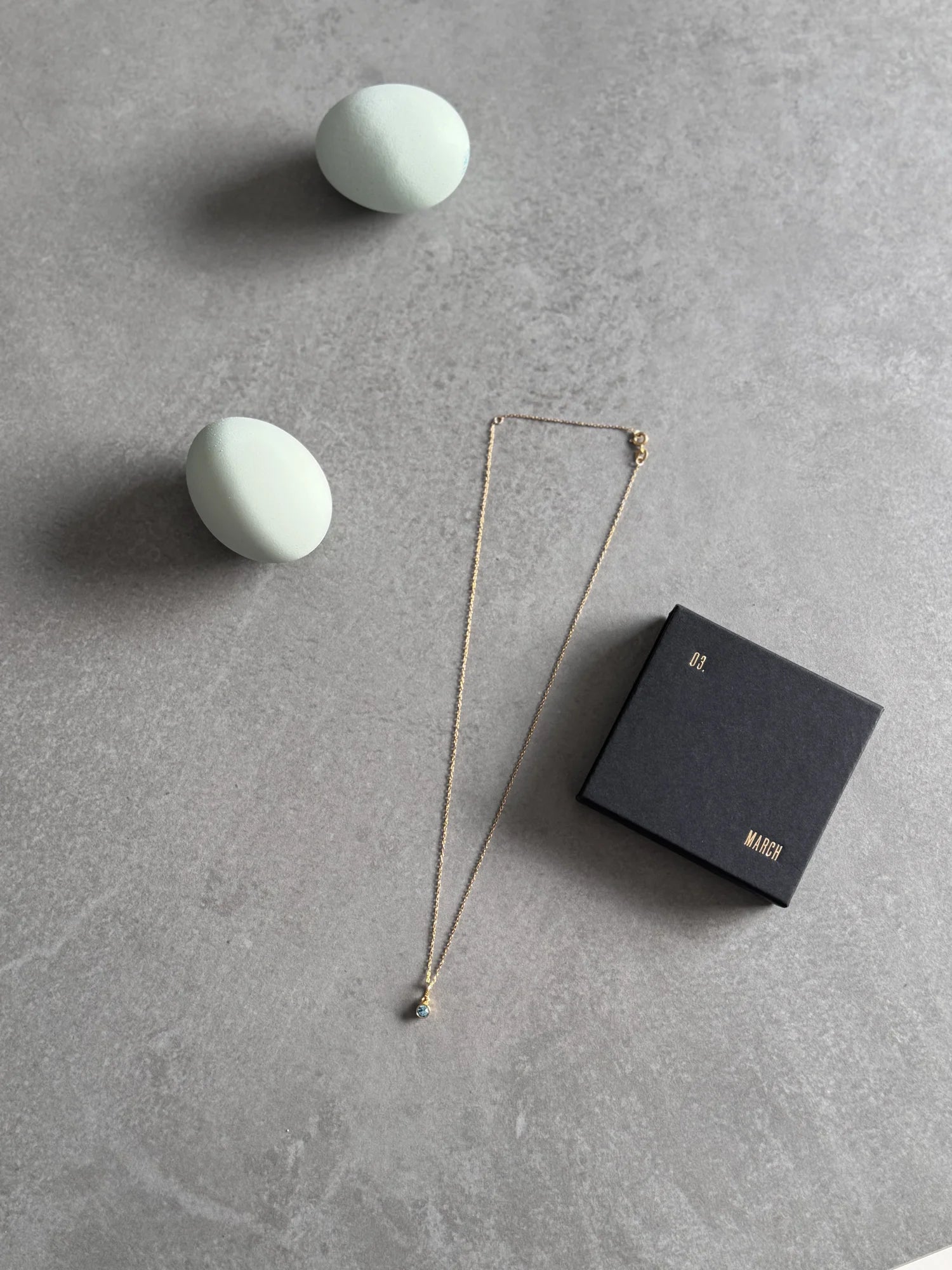 March Birthstone Necklace