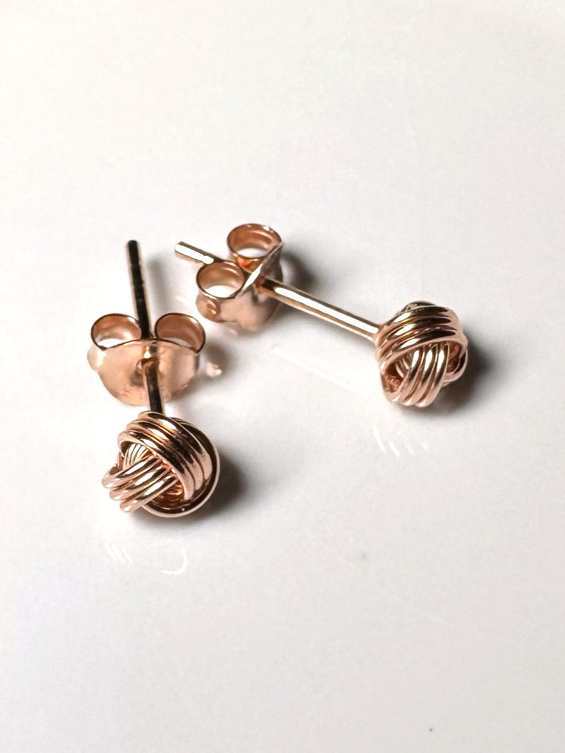 Rose Gold Love Knot Earrings