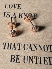 Rose Gold Love Knot Earrings