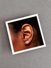 Mother + Daughter Sterling Silver Heart Knot Earrings
