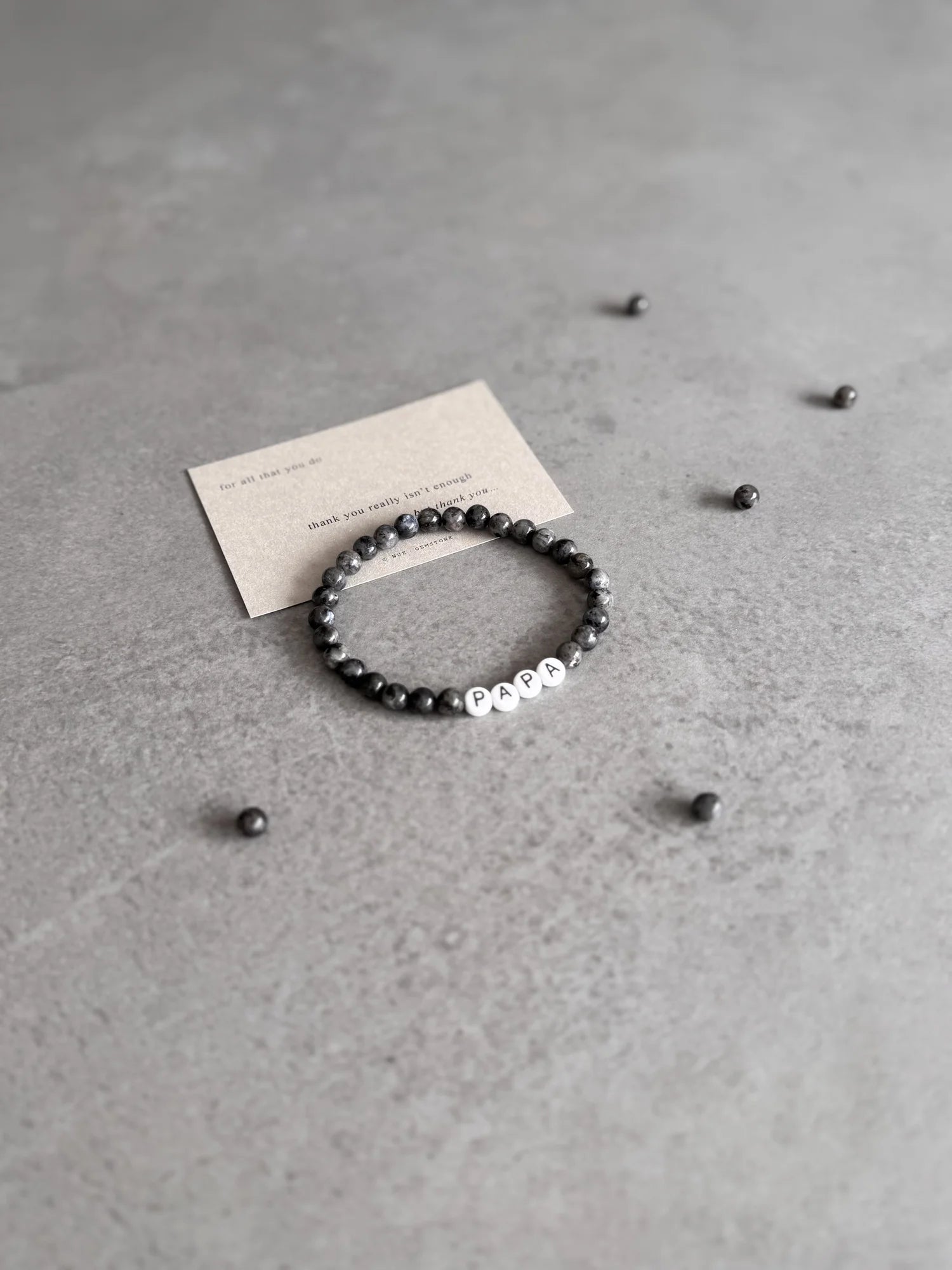 Thank You Dad Gemstone Bracelet