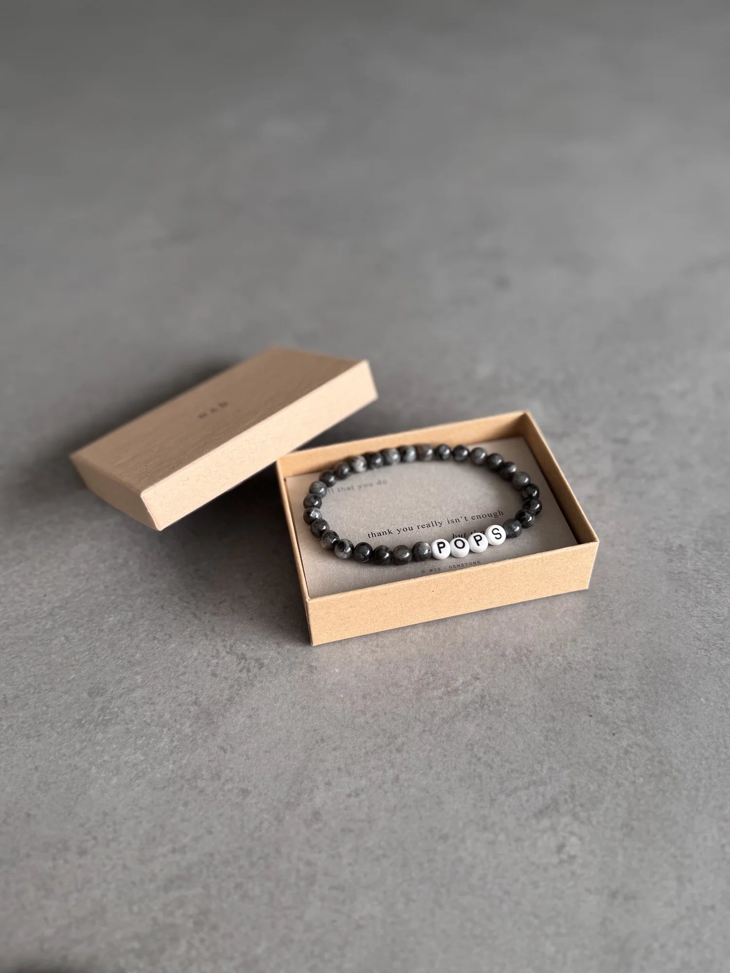 Thank You Dad Gemstone Bracelet