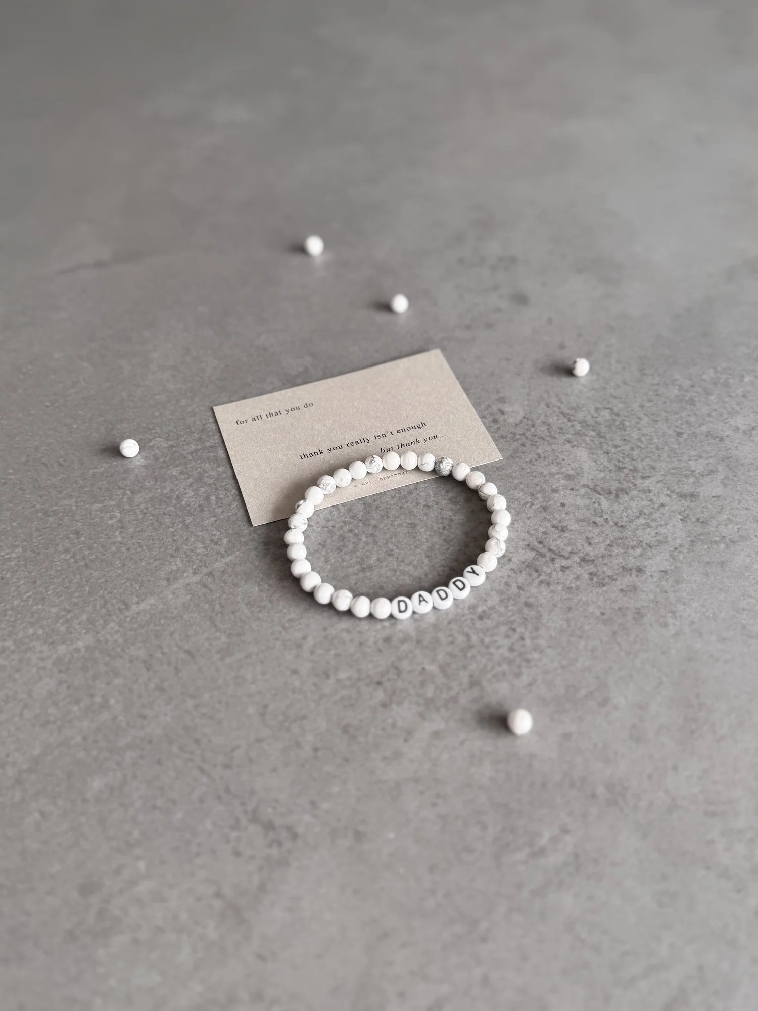 Thank You Dad Gemstone Bracelet