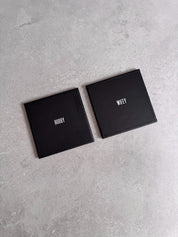 Hubby & Wife Leather Coaster