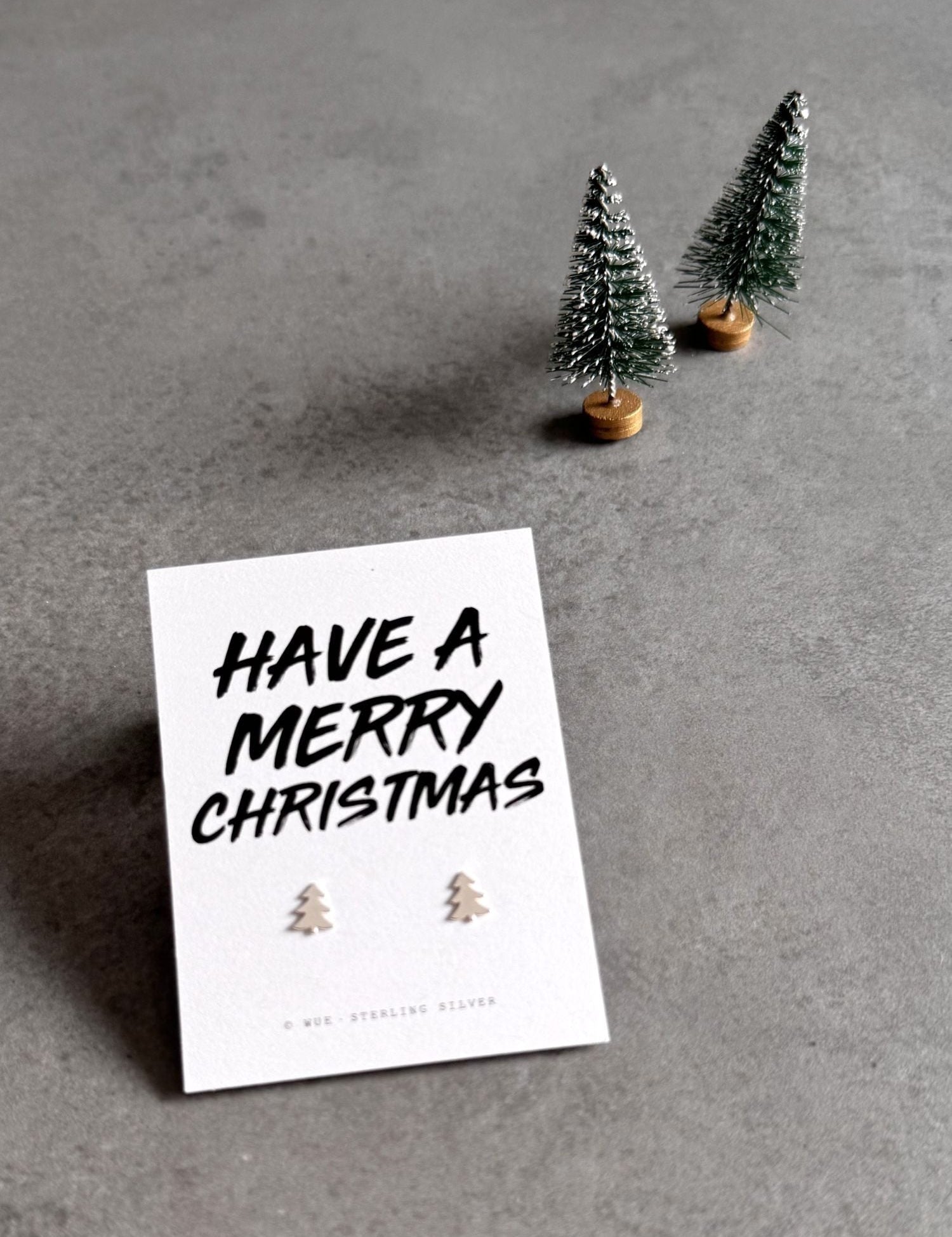 Merry Christmas Tree Earrings