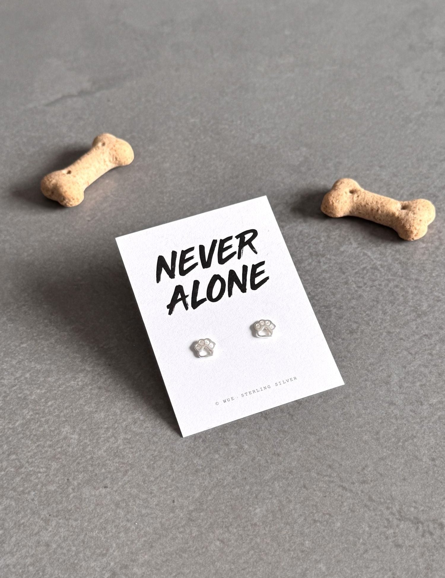 Never Alone - Paw Earrings
