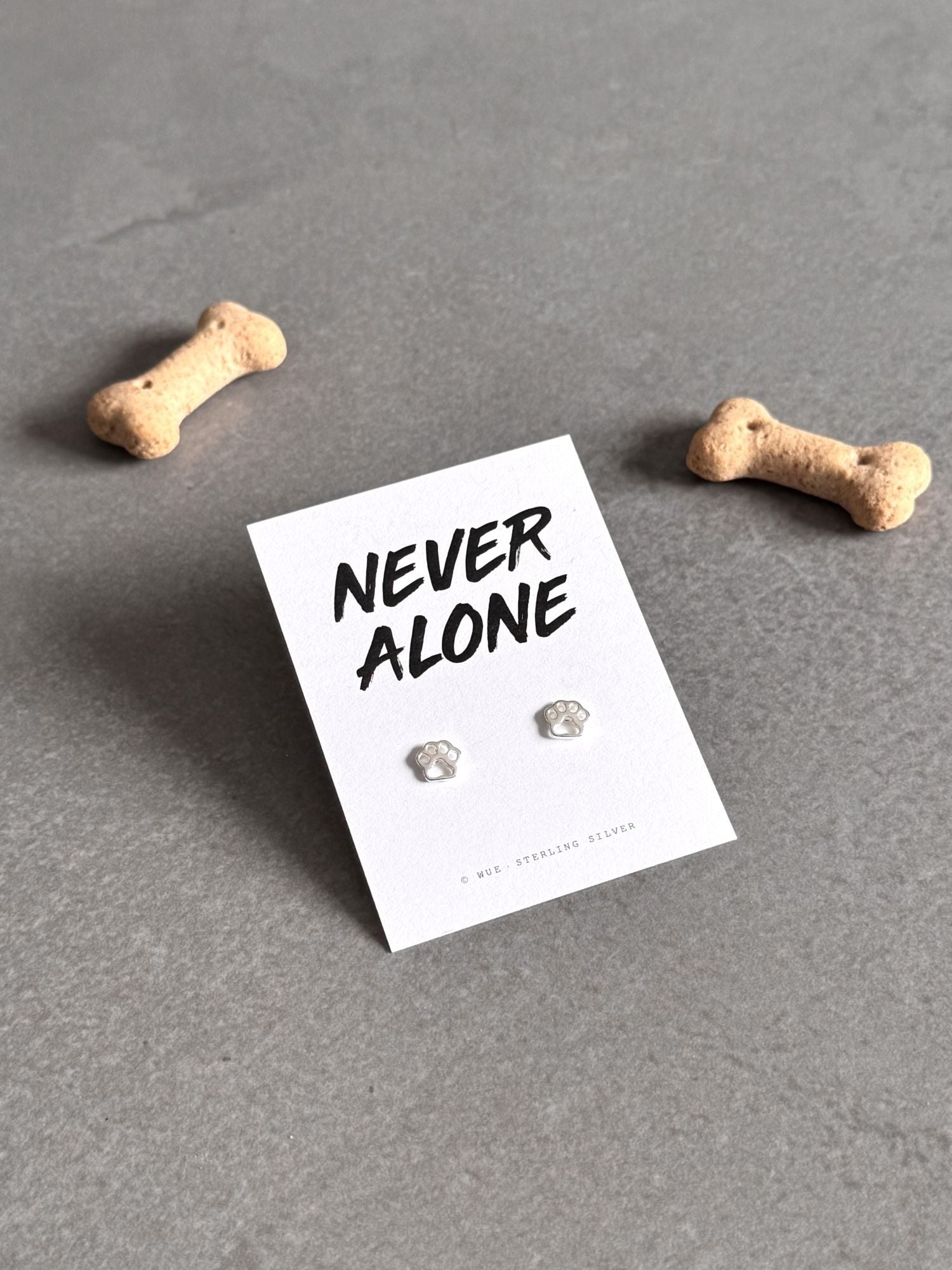 Never Alone - Paw Earrings