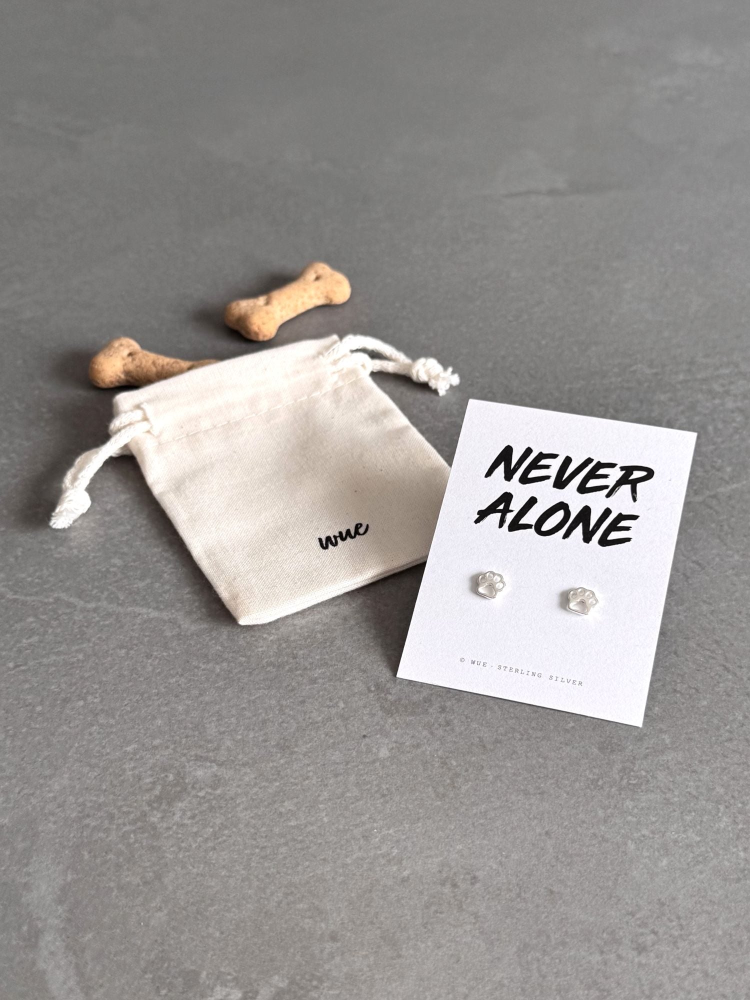 Never Alone - Paw Earrings