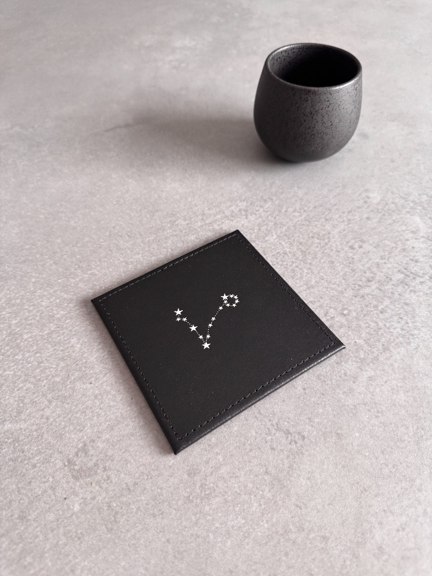 Zodiac Leather Coaster